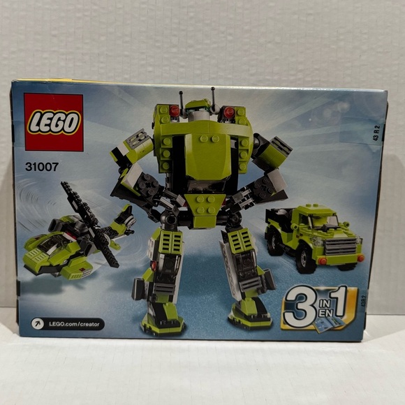 LEGO Creator 31007 Power Mech NEW! 3-in-1 Helicopter Pickup Truck Lime Green - Picture 8 of 10